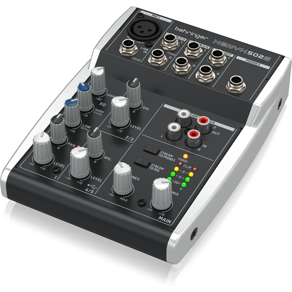 Behringer XENYX 502S 5-Channel Mixer w/ USB Streaming Interface