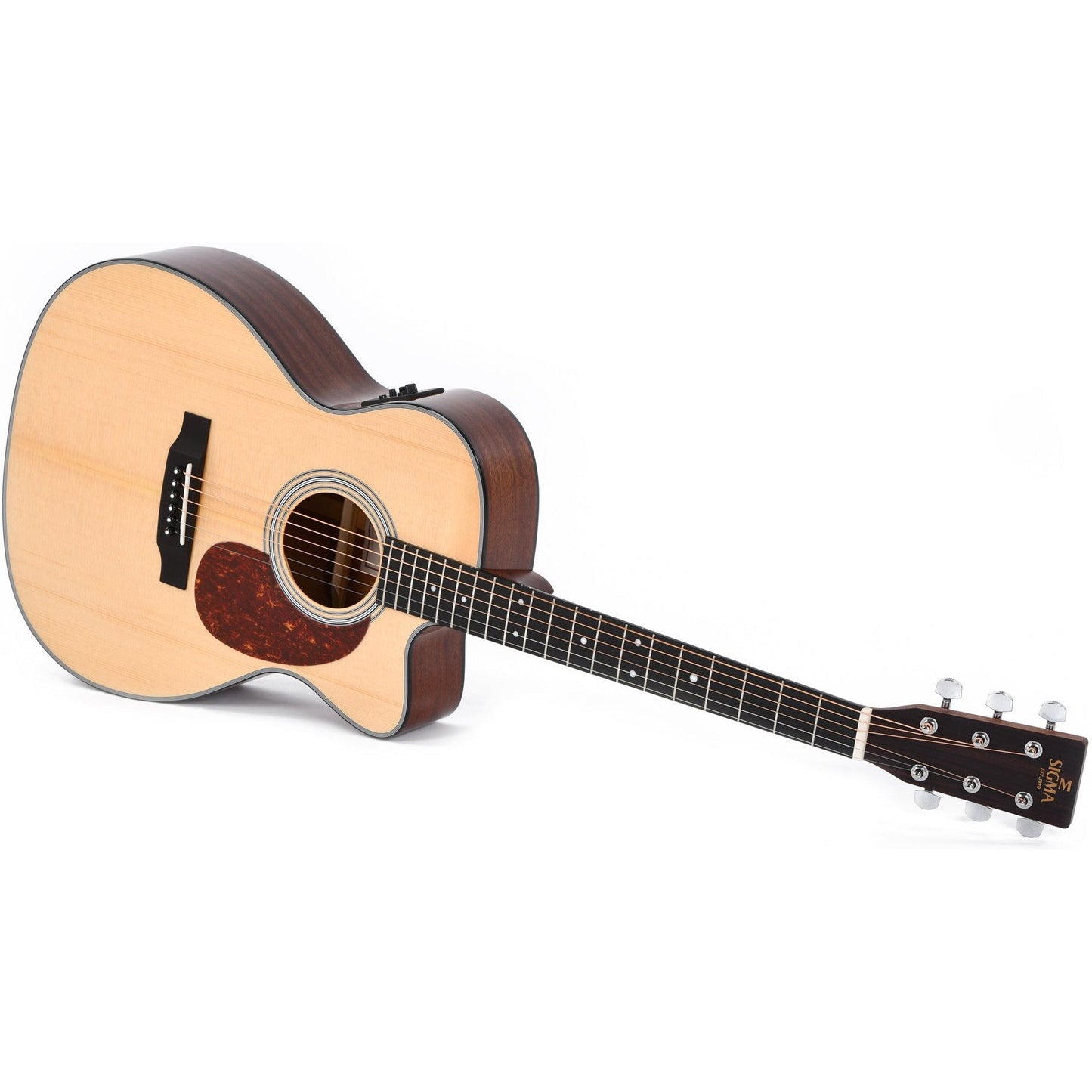 Sigma 000MC-1E Acoustic Guitar Solid Spruce Top Cutaway - Mahogany Back and Sides - Gloss