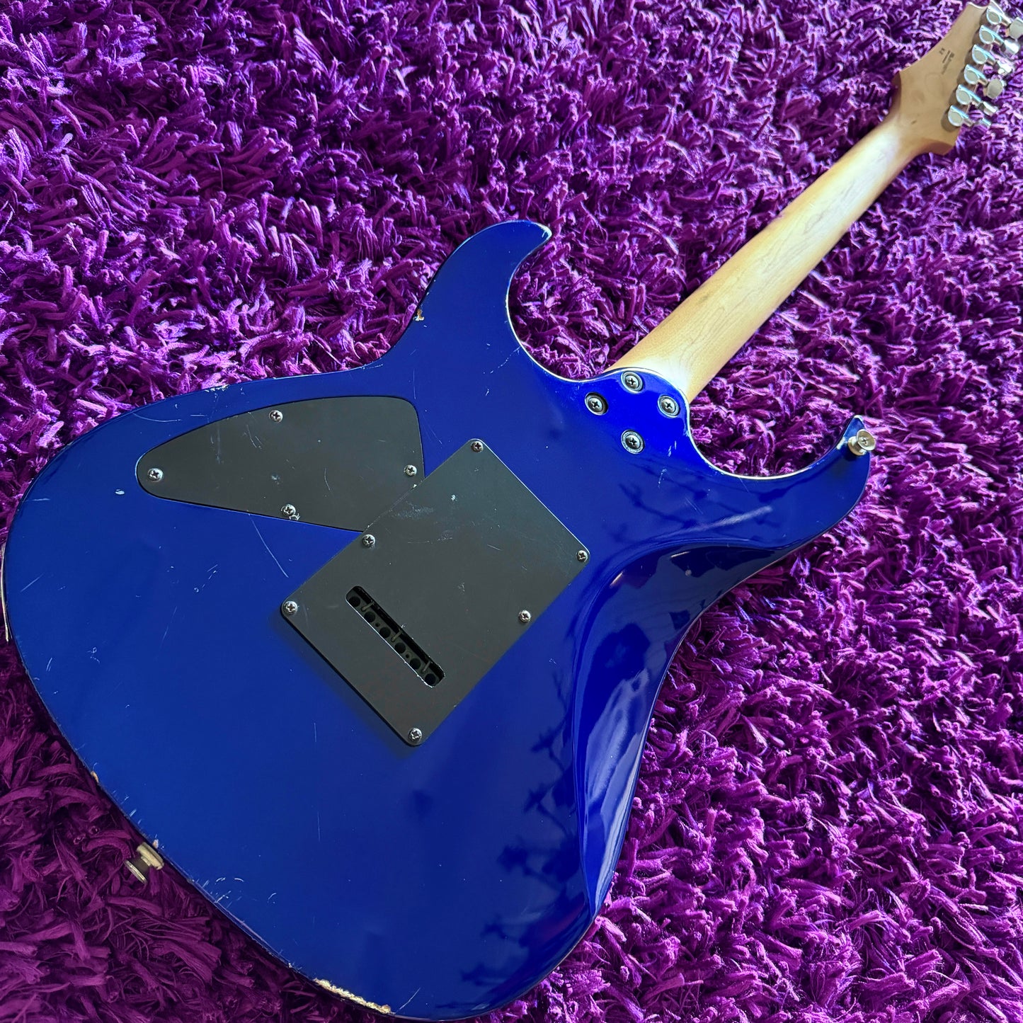 Mid-2000s Cort X-2 Double Cut Electric Guitar HH Metallic Blue