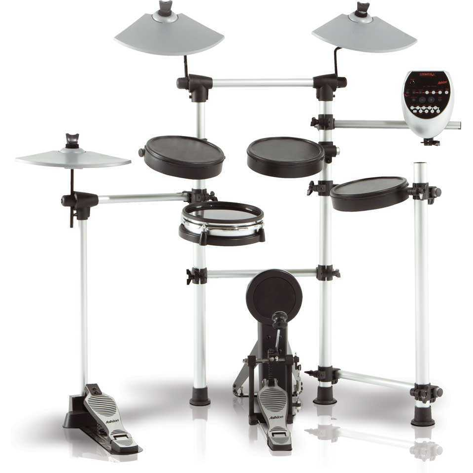 Ashton Rhythm VX Electronic Drum Kit w/ Dual Zone Snare, Hi-Hat Pedal & Kick Drum Pedal