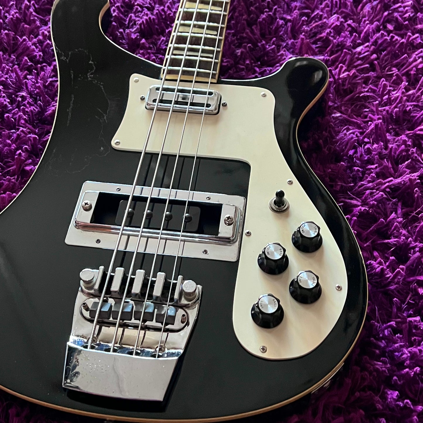 1980s Fernandes RB-80 Rickenbacker 4001 Bass Guitar (Black) (MIJ)