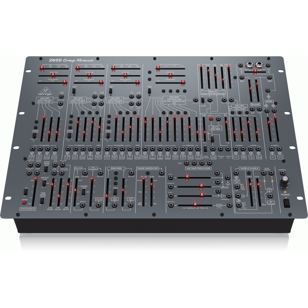 Behringer 2600 GRAY MEANIE Semi-Modular Analog Synthesizer 8RU