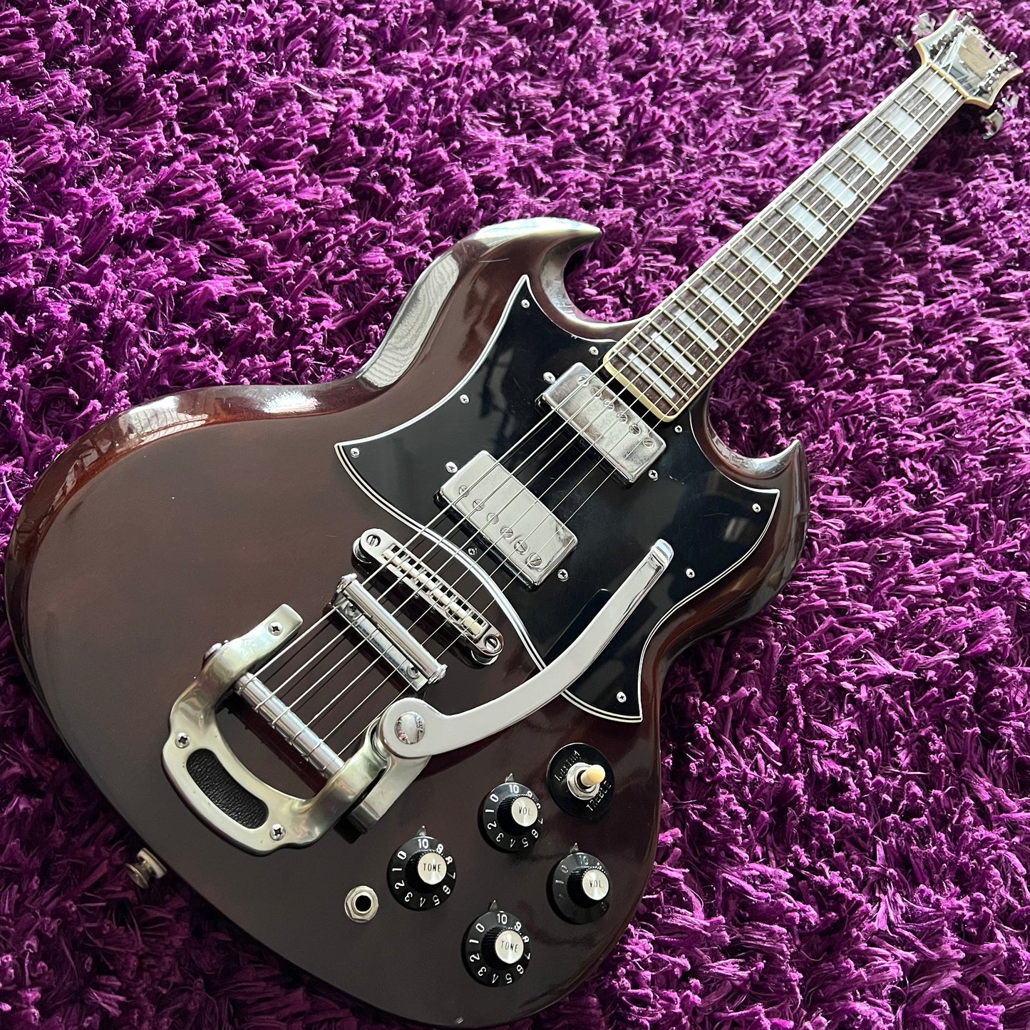 Early 1970s Ibanez 2354 SG Style Guitar Walnut (w/ OHSC)