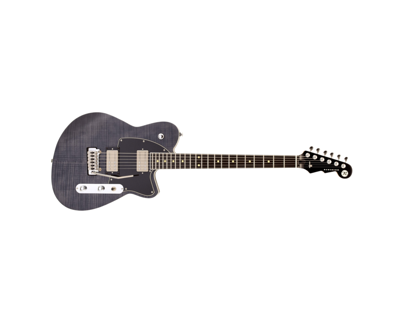 Reverend Reeves Gabrels Signature FM Transparent Black Flame Maple