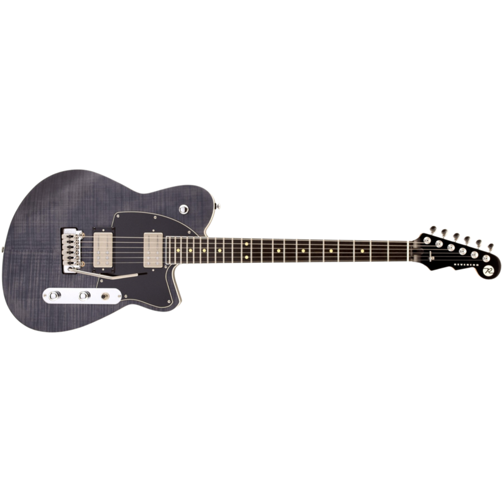Reverend Reeves Gabrels Signature FM Transparent Black Flame Maple