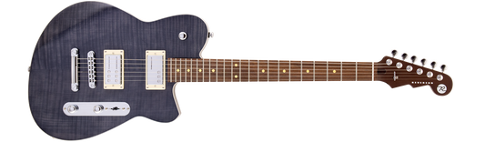 Reverend Charger RA FM Transparent Black Flame Maple