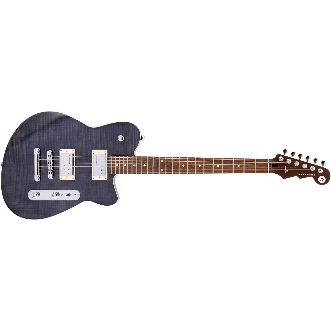 Reverend Charger RA FM Transparent Black Flame Maple