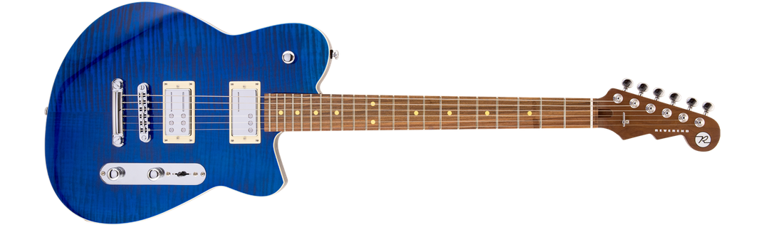 Reverend Charger RA FM Transparent Blue Flame Maple