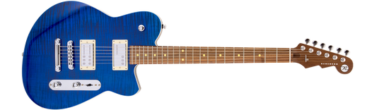 Reverend Charger RA FM Transparent Blue Flame Maple
