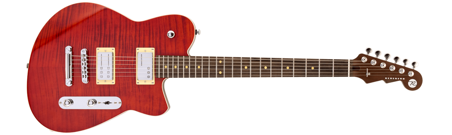 Reverend Charger RA FM Transparent Wine Red Flame Maple