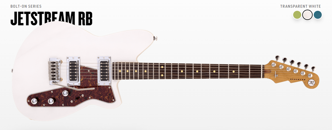 Reverend Jetstream RB w/ Wilkinson Tremolo Transparent White