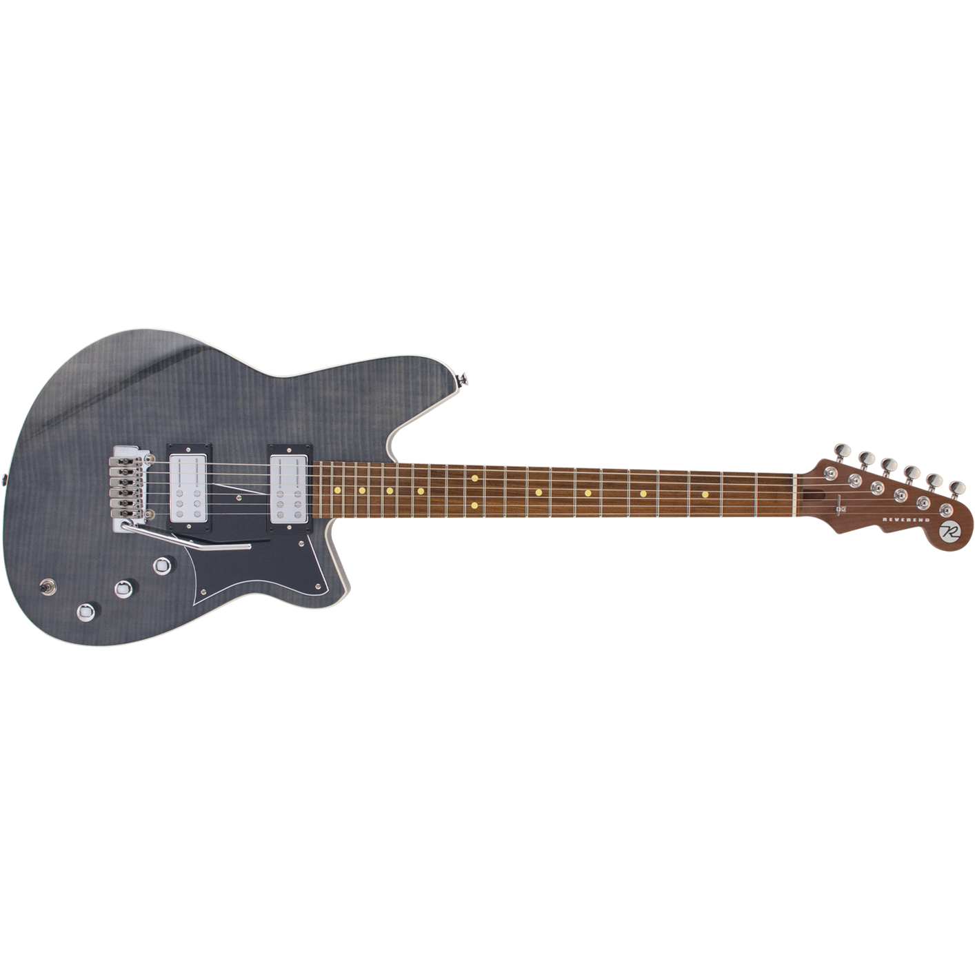 Reverend Kingbolt RA FM w/ Wilkinson Tremolo Transparent Black Flame Maple