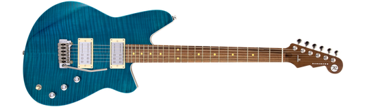 Reverend Kingbolt RA FM w/ Wilkinson Tremolo Transparent Turquoise Flame Maple