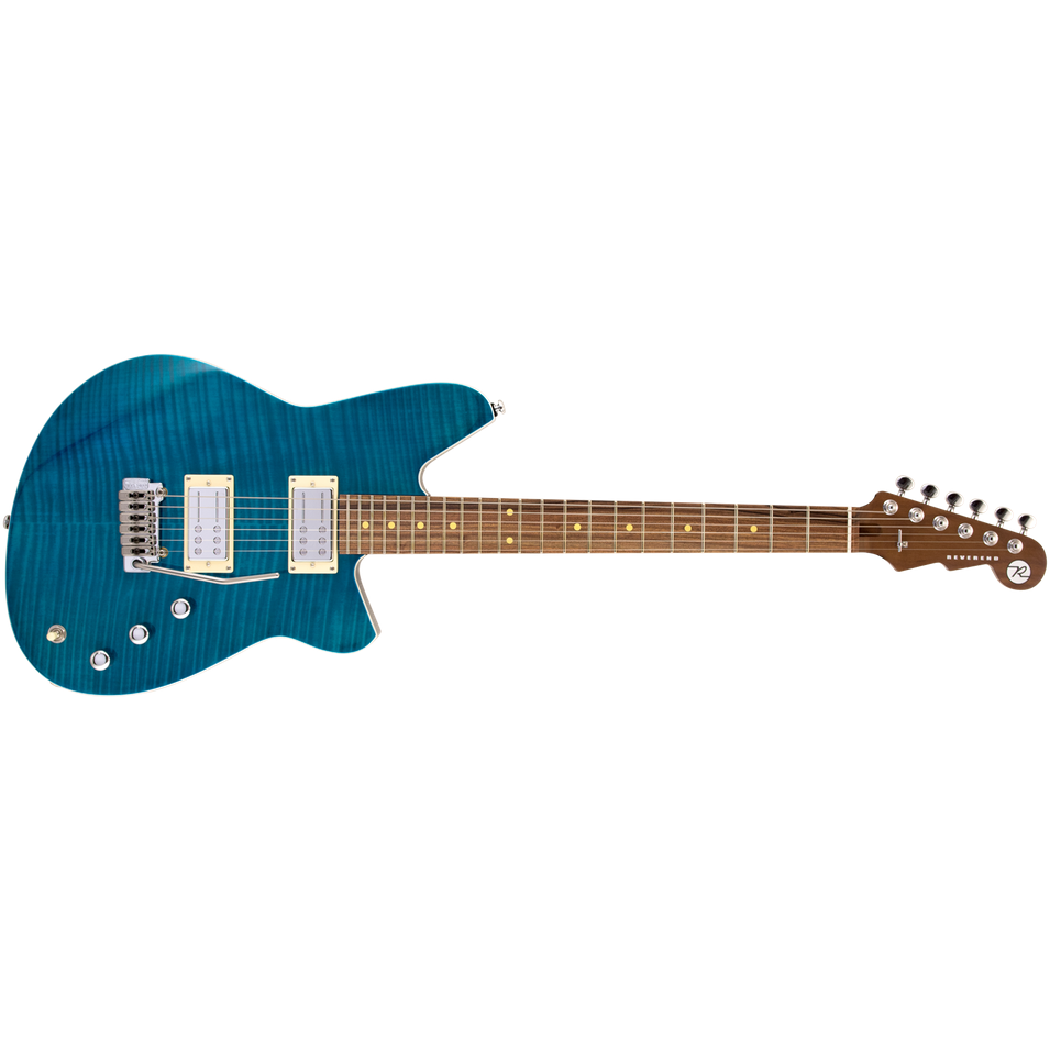Reverend Kingbolt RA FM w/ Wilkinson Tremolo Transparent Turquoise Flame Maple