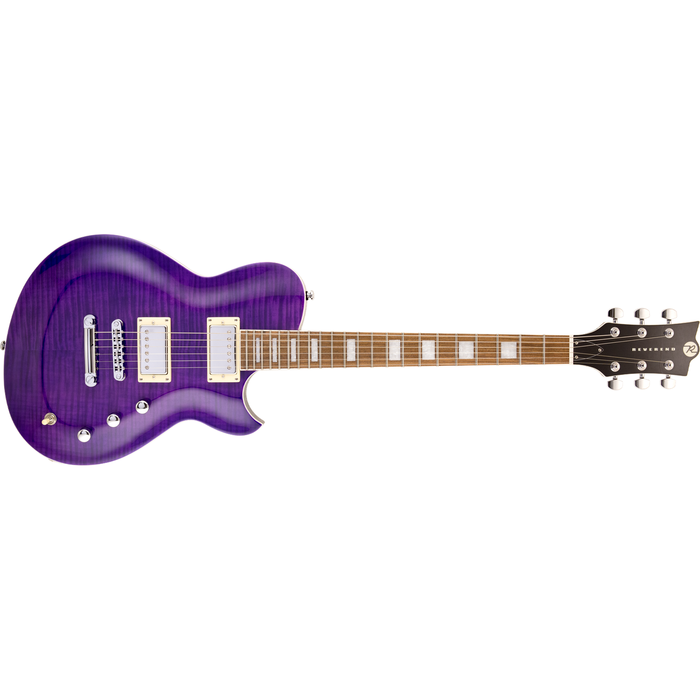 Reverend Roundhouse FM Transparent Purple Flame Maple