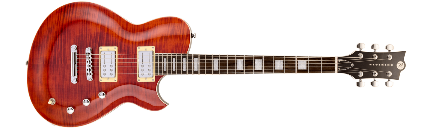 Reverend Roundhouse FM Transparent Red Flame Maple