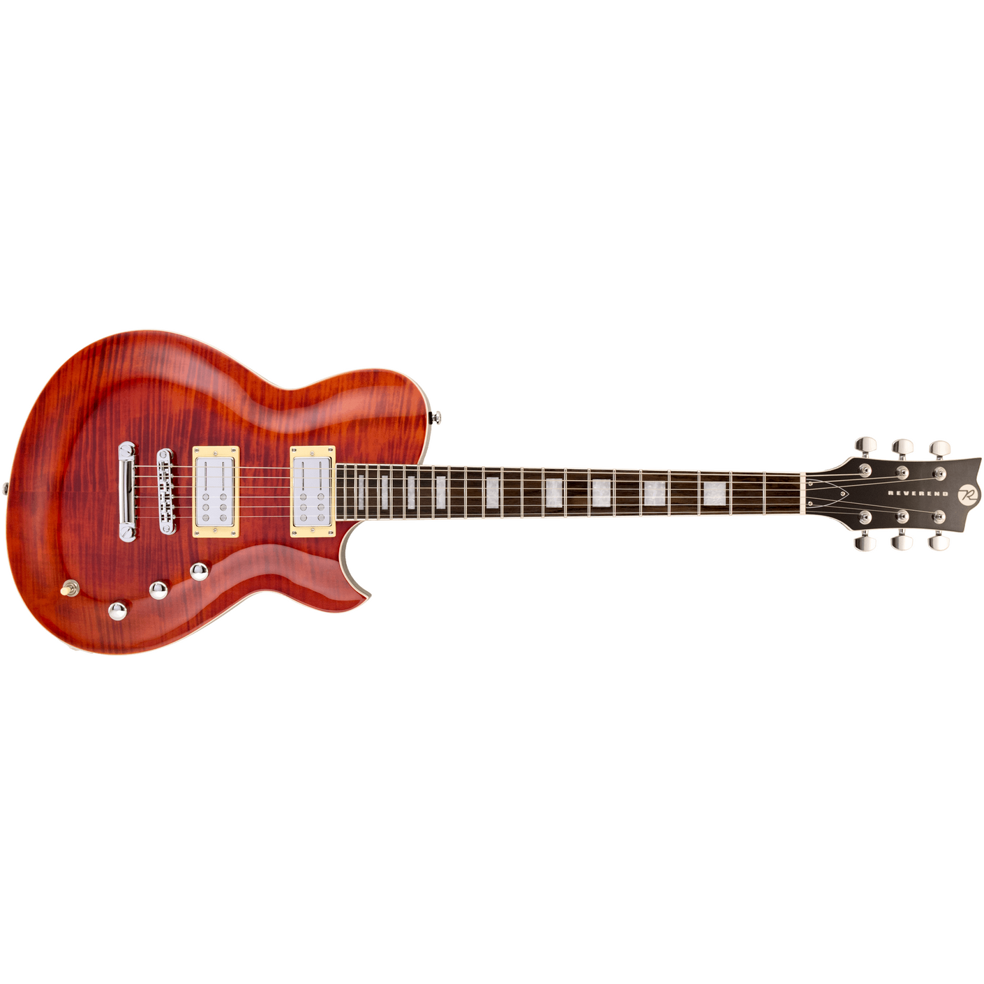 Reverend Roundhouse FM Transparent Red Flame Maple