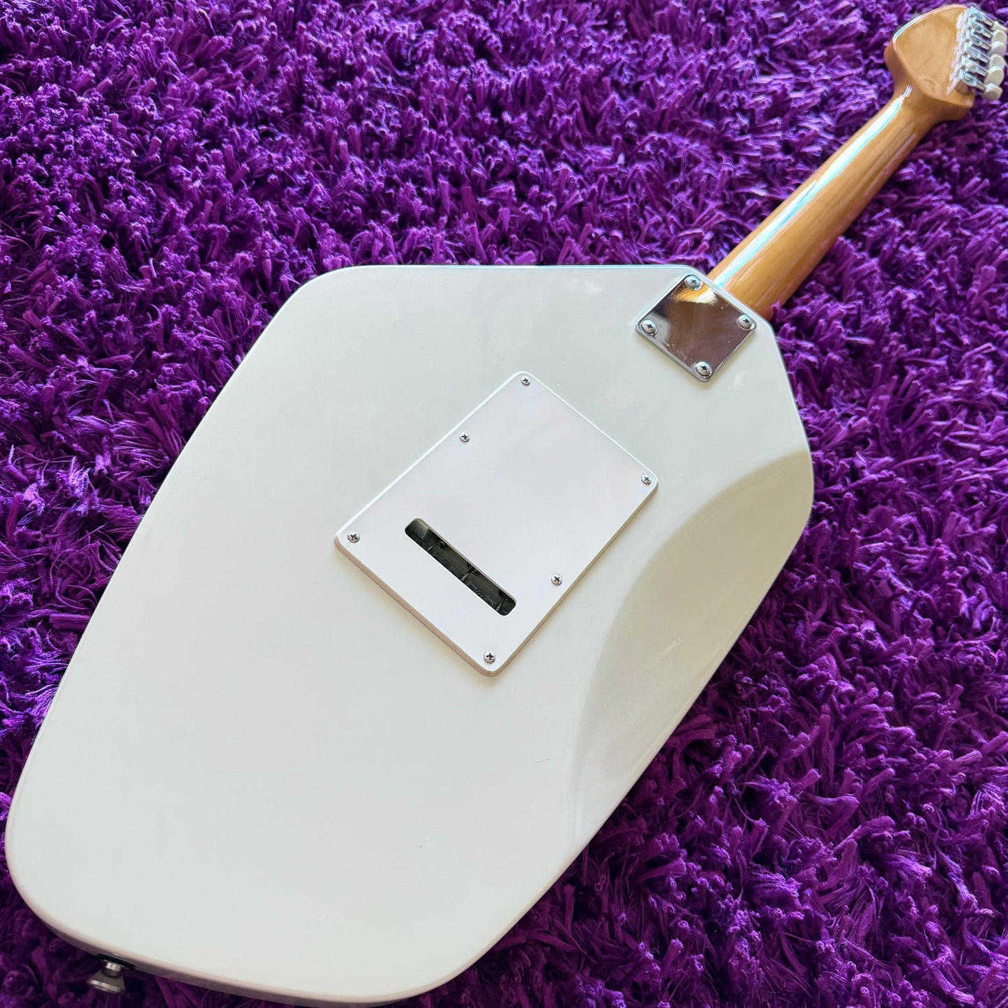 Mid-2010s Vox V-MK5 Phantom Short Scale Electric Guitar (Refinished Metallic White)