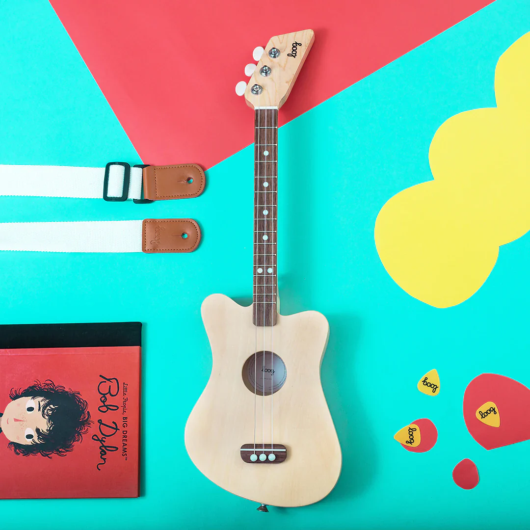 Loog Mini Kids 3-String Acoustic Guitar Natural