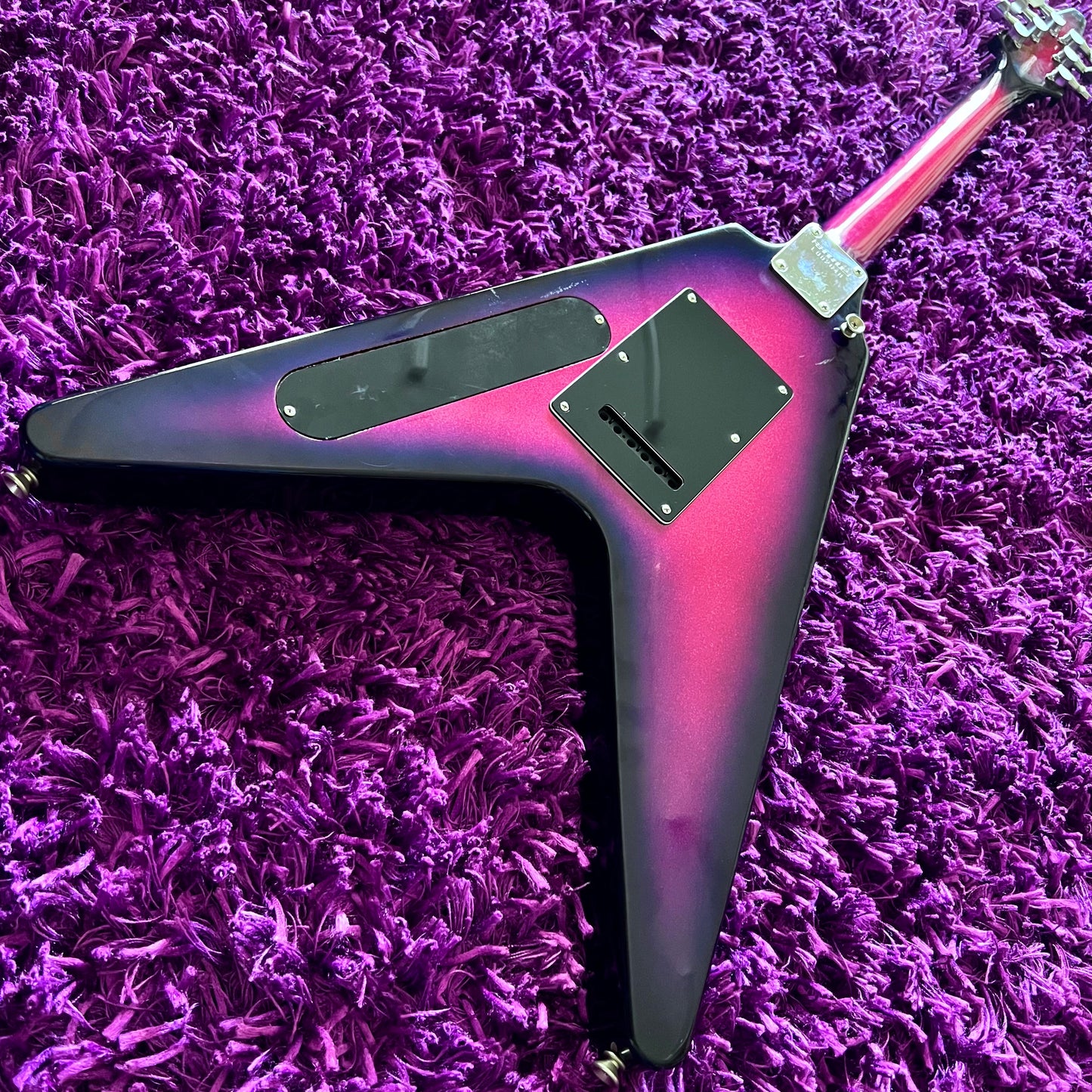 Fernandes BSV-60 "The Function" Flying V Purple Sparkle (w/ Original Bag)