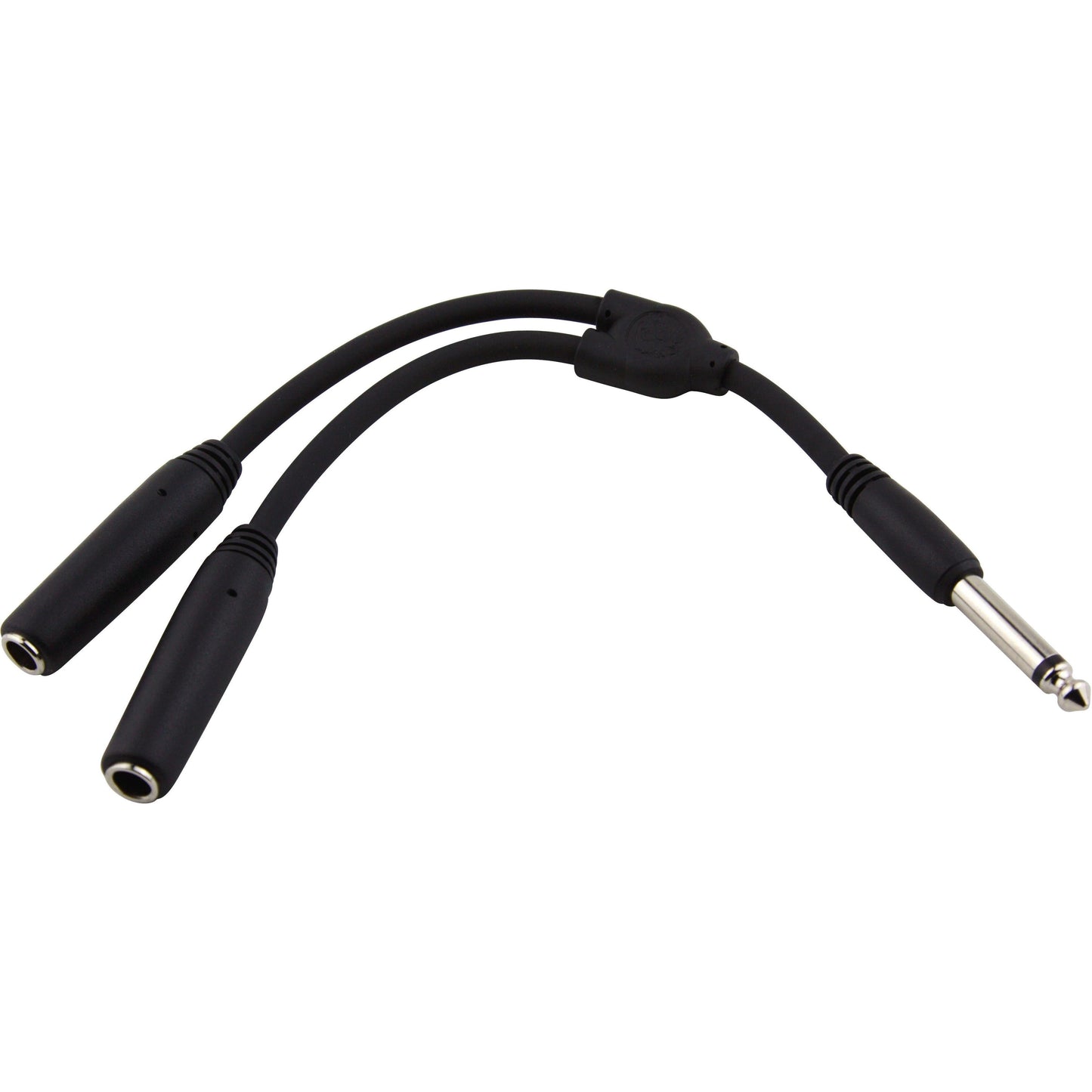 Pig Hog Solutions - Y Cable 1/4" (Male) Mono to Dual 1/4" (Female) Mono - 6 Inch