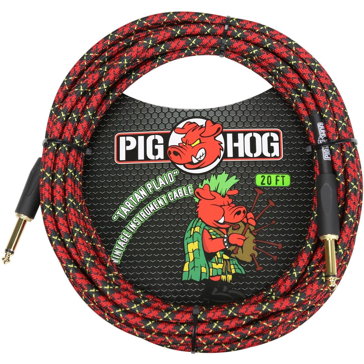 Pig Hog "Tartan Plaid" Instrument Cable - 20 Foot