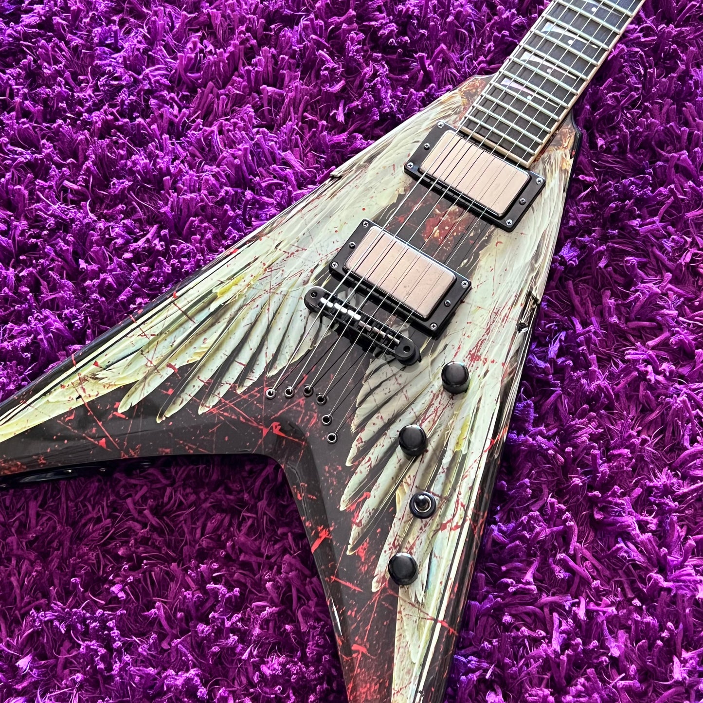 Late 2010s Dean VMNT Dave Mustaine "Angel of Deth" Flying V (w/ OHSC) (Made in Korea)