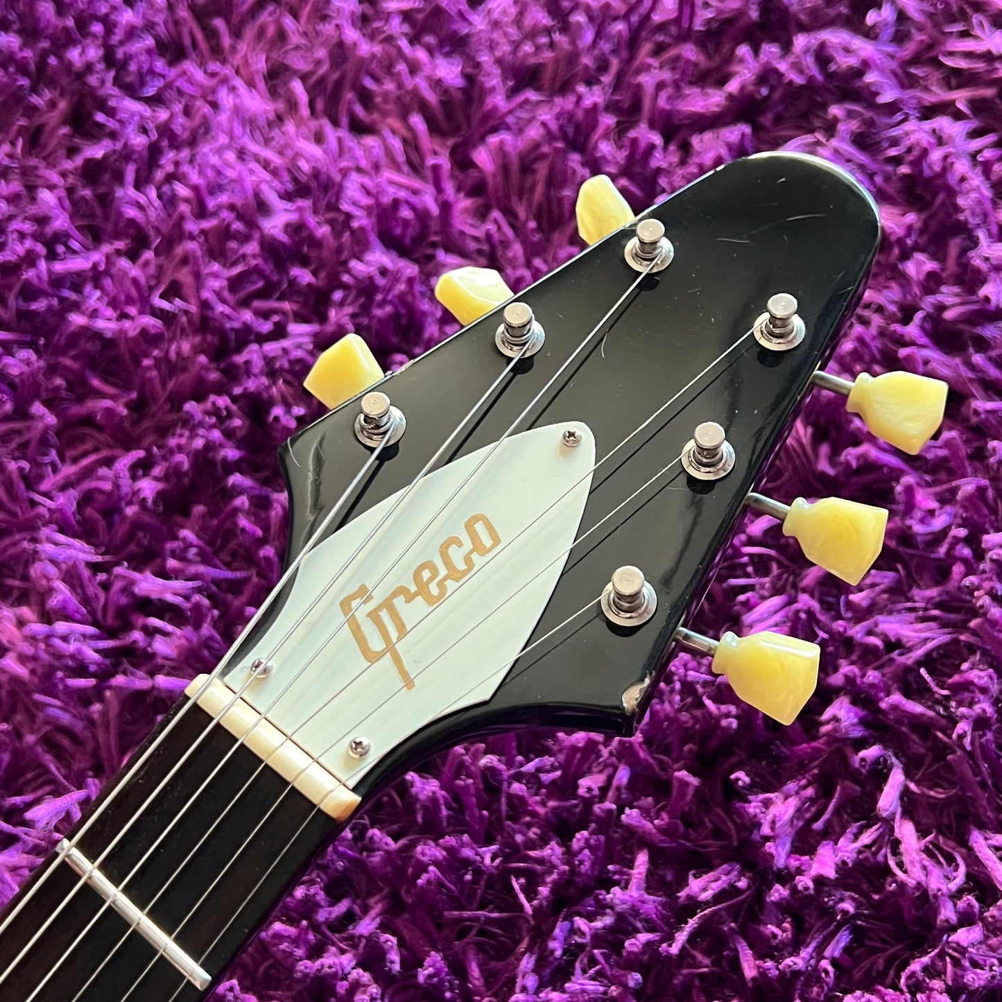 1982 Greco Japan FV-600 Flying V Black (w/ OHSC) (MIJ Fujigen)