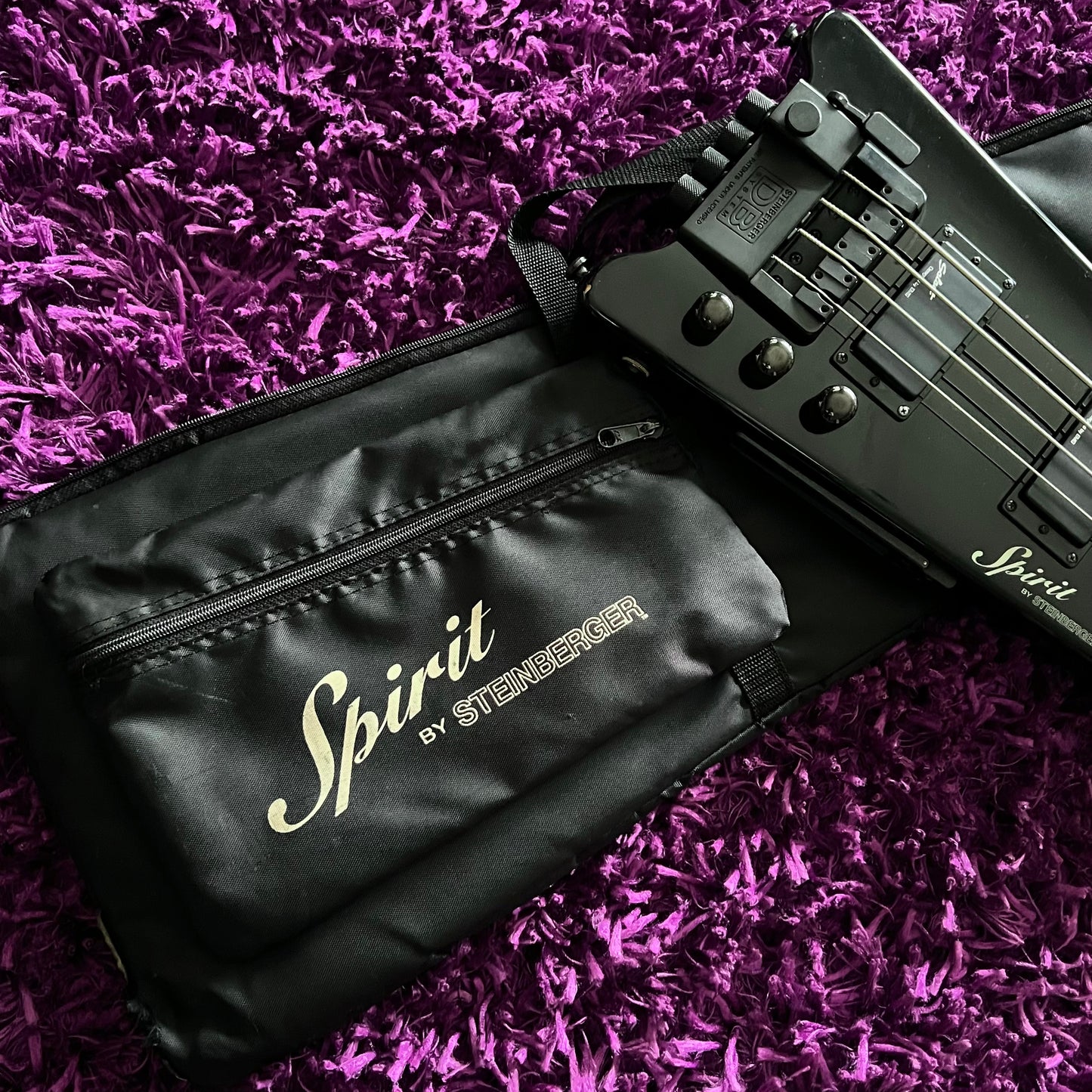 2000s Spirit Steinberger XT-2DB Headless Bass Guitar Black (Made in Korea)