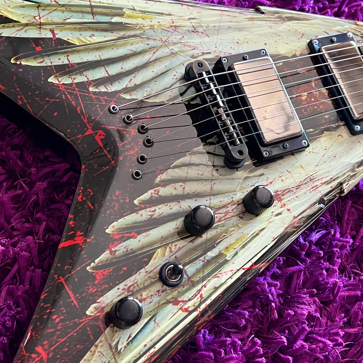Late 2010s Dean VMNT Dave Mustaine "Angel of Deth" Flying V (w/ OHSC) (Made in Korea)