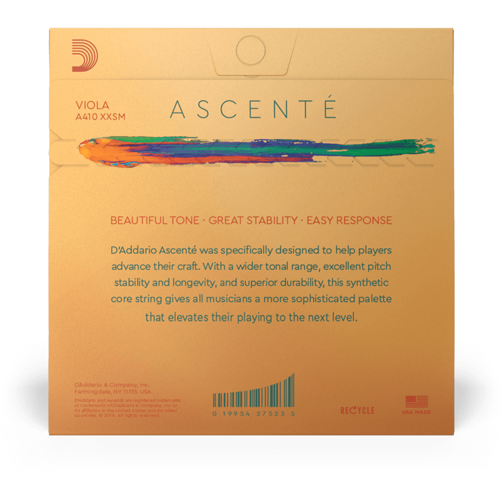 D'Addario Ascenté Viola A String – Extra-Extra-Short Scale – Medium Tension