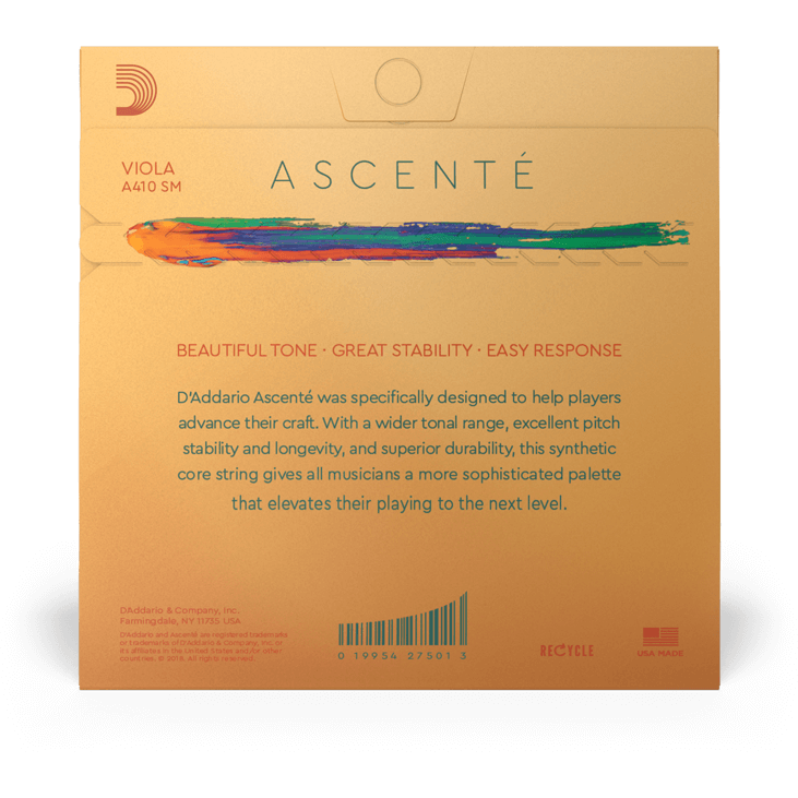 D'Addario Ascenté Viola G String – Short Scale – Medium Tension