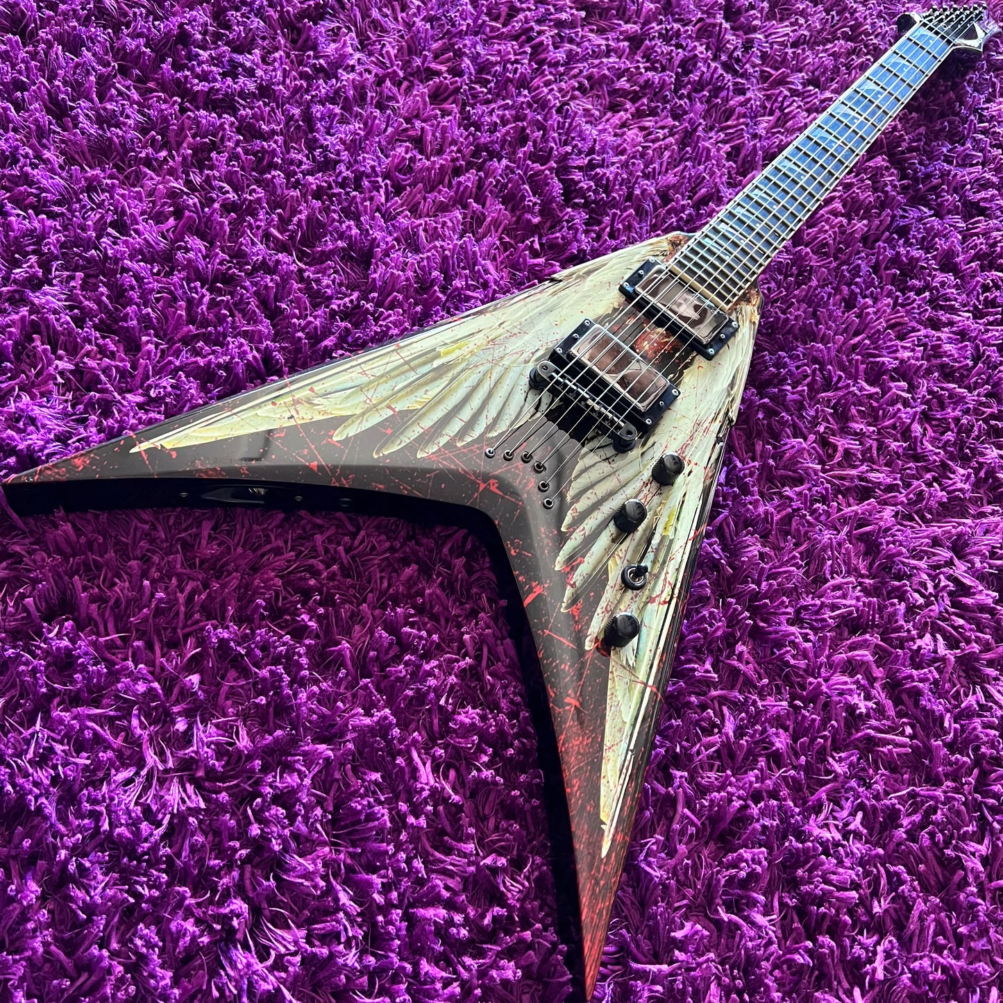Late 2010s Dean VMNT Dave Mustaine "Angel of Deth" Flying V (w/ OHSC) (Made in Korea)