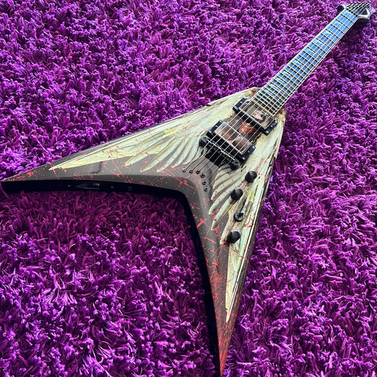 Late 2010s Dean VMNT Dave Mustaine "Angel of Deth" Flying V (w/ OHSC) (Made in Korea)