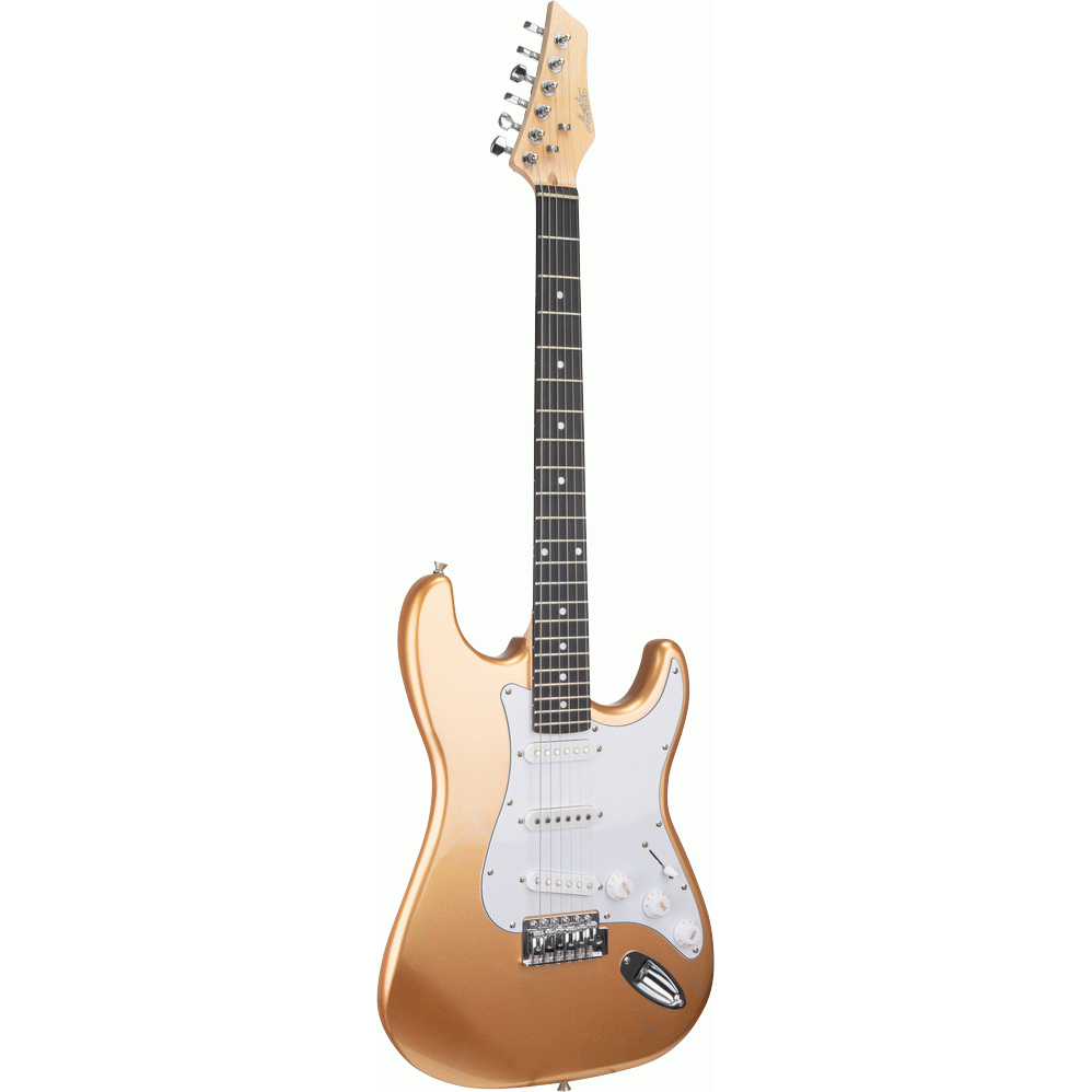 Ashton AG232GD Electric Guitar Pack w/ Gig Bag, Strap & Lead (Metallic Gold)