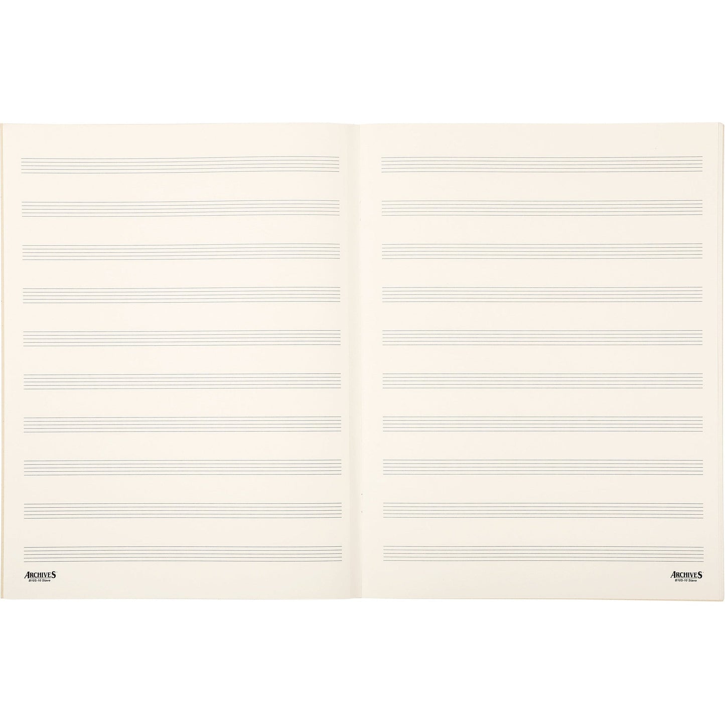 Archives Standard Bound Manuscript Paper Book, 10 Stave, 48 Pages