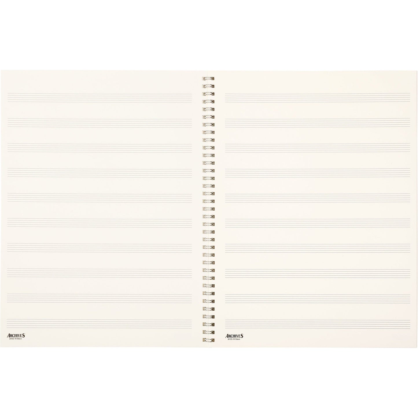 Archives Spiral Bound Manuscript Paper Book, 10 Stave, 48 Pages