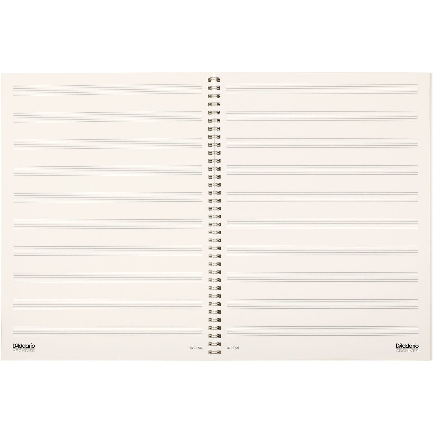 Archives Spiral Bound Manuscript Paper Book, 10 Stave, 96 Pages