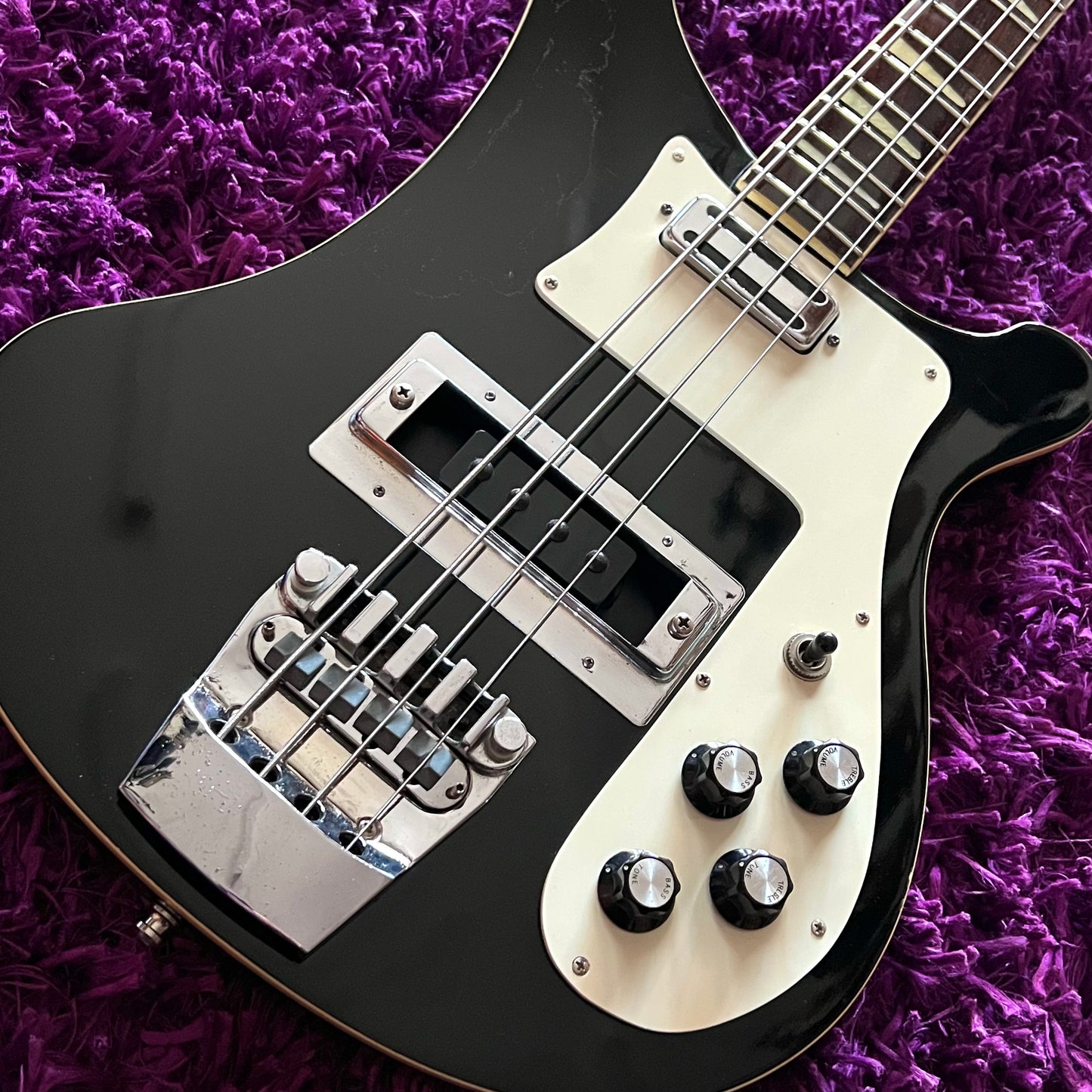1980s Fernandes RB-80 Rickenbacker 4001 Bass Guitar (Black) (MIJ)