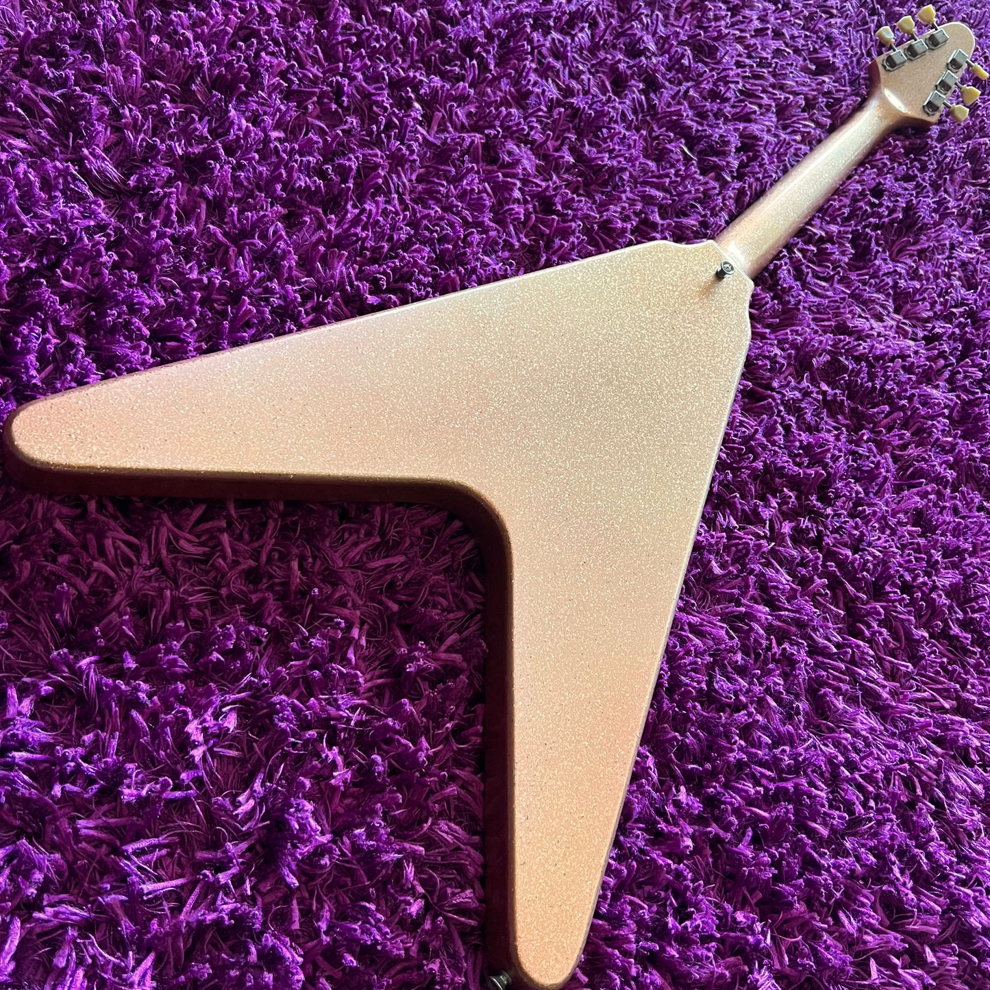 1990s Burny LV-115KK Ken Kitamura "L'arc-en-Ciel" Flying V - Gold Sparkle (MIJ Fujigen)