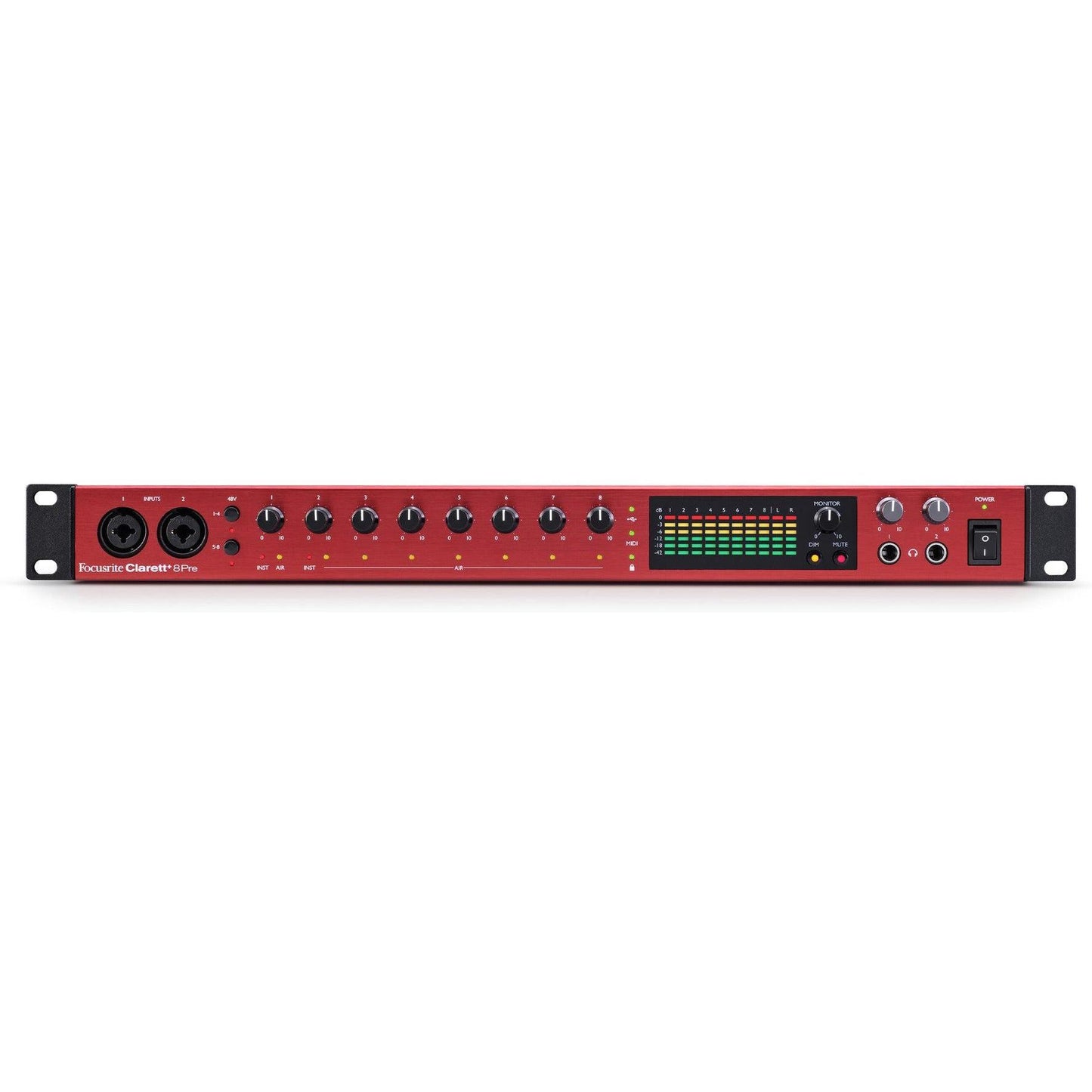 Focusrite Clarett+ 8Pre 8 Channel Mic Pre with AD/DA Conversion