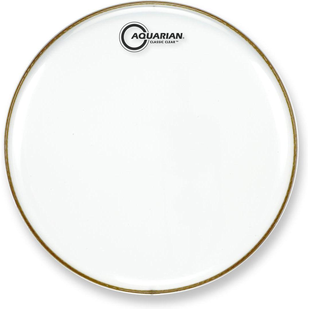 Aquarian Classic Clear – Resonant/Batter Drumhead – Clear (Multipack) – 10″, 12″, 16″ (CC-C)