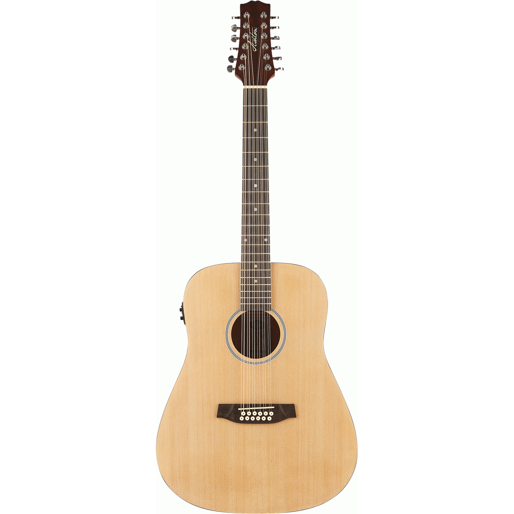Ashton D20/12EQNTM Dreadnought Acoustic 12 String w/ Pickup & EQ (Natural Matte)