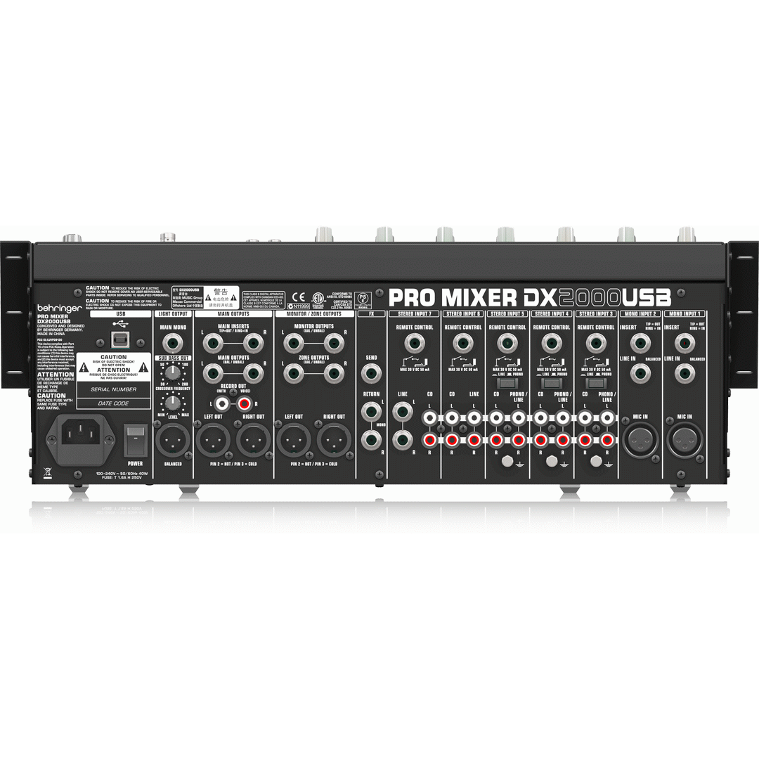 Behringer PRO MIXER DX2000USB w/ USB and Effects