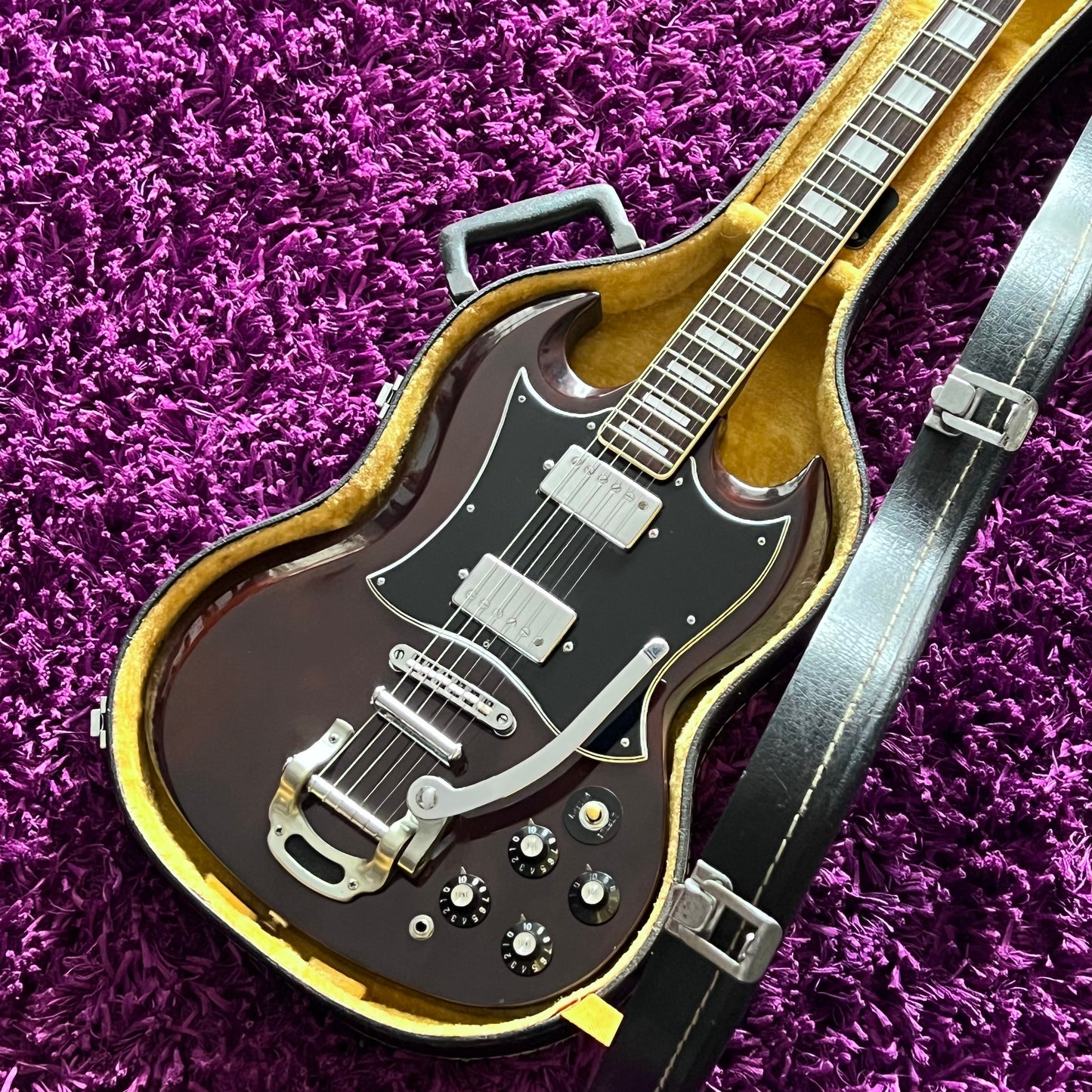 Early 1970s Ibanez 2354 SG Style Guitar Walnut (w/ OHSC)