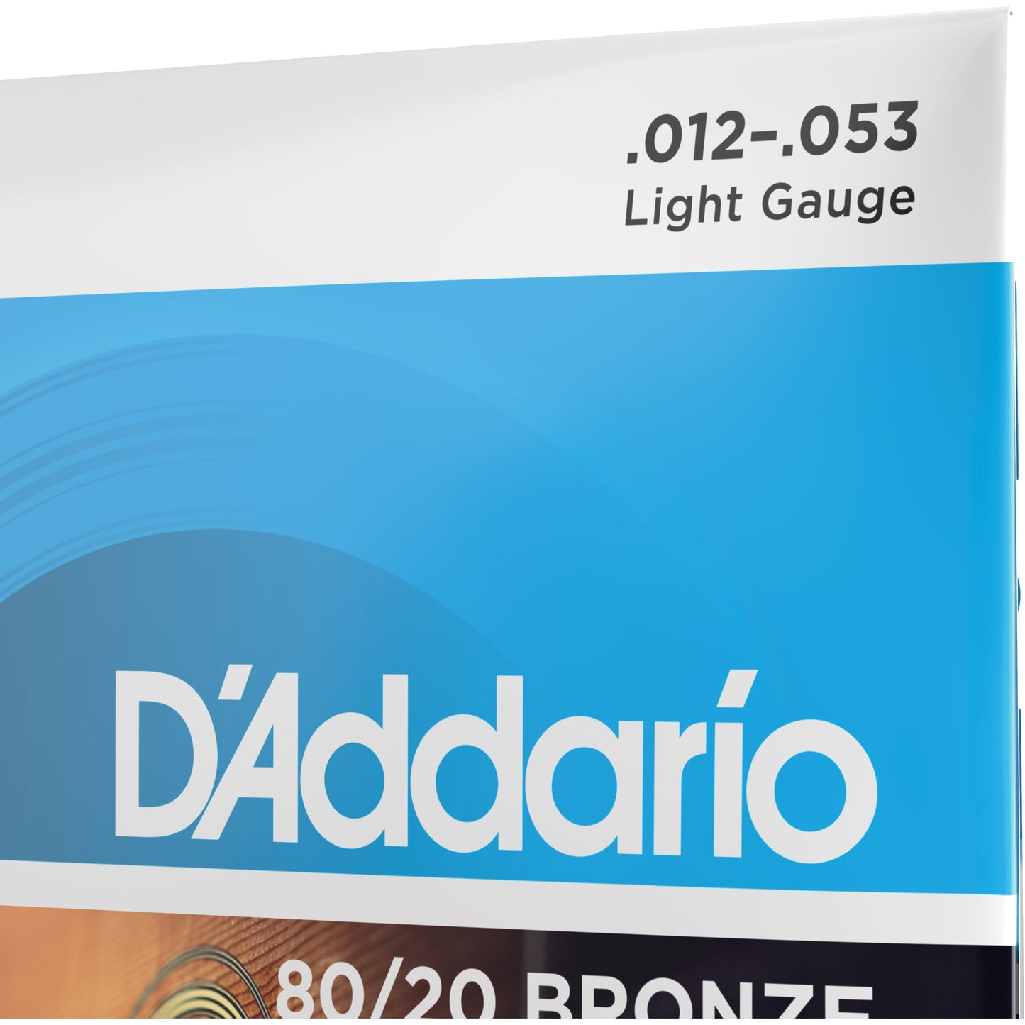 D'Addario EJ11 80/20 Bronze Acoustic Guitar Strings, Light, 12-53
