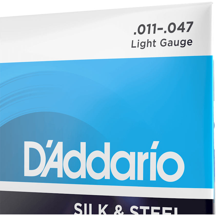 D'Addario Silk & Steel Folk Acoustic Guitar Strings – Light – 11-47