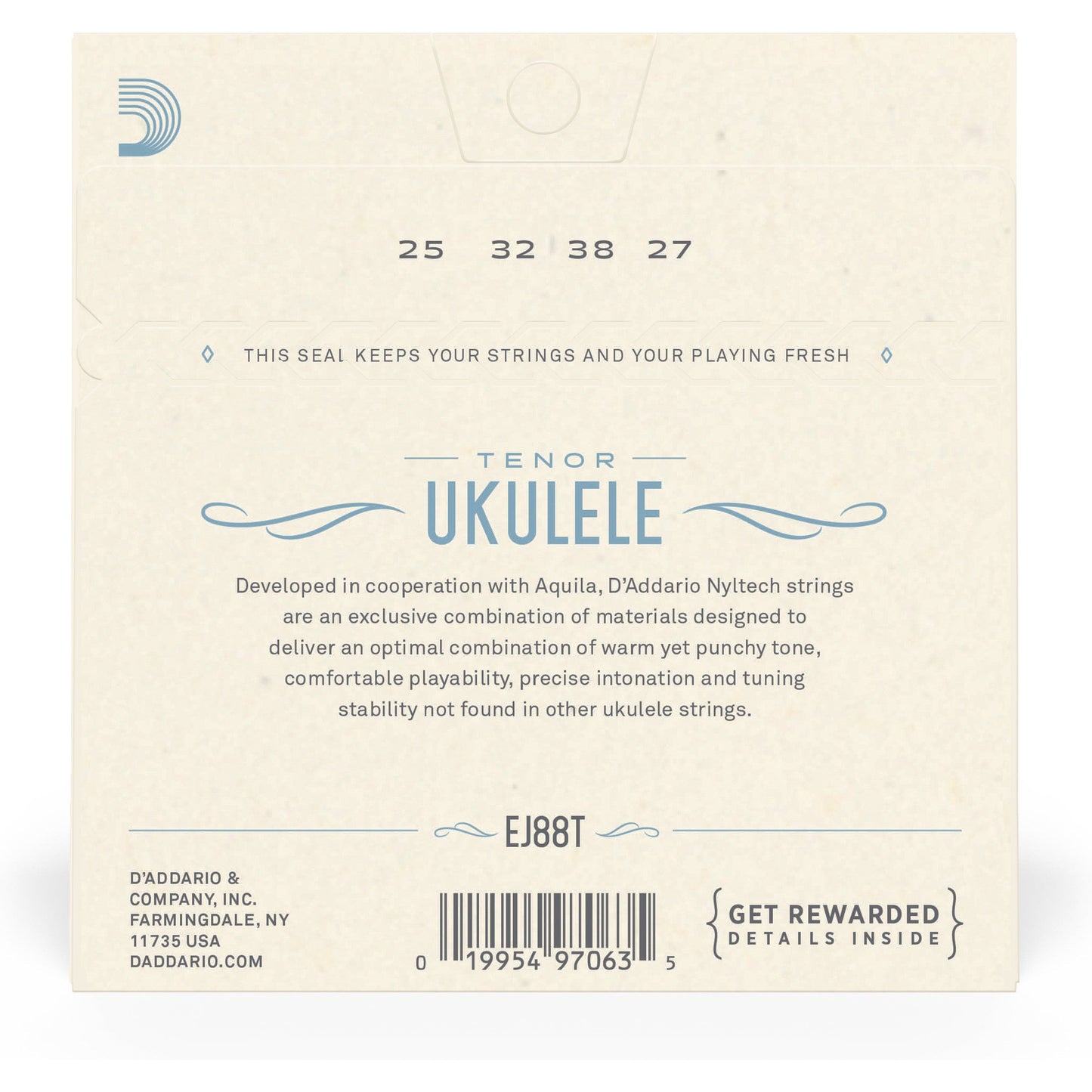D'Addario EJ88T Nyltech Ukulele Strings, Tenor