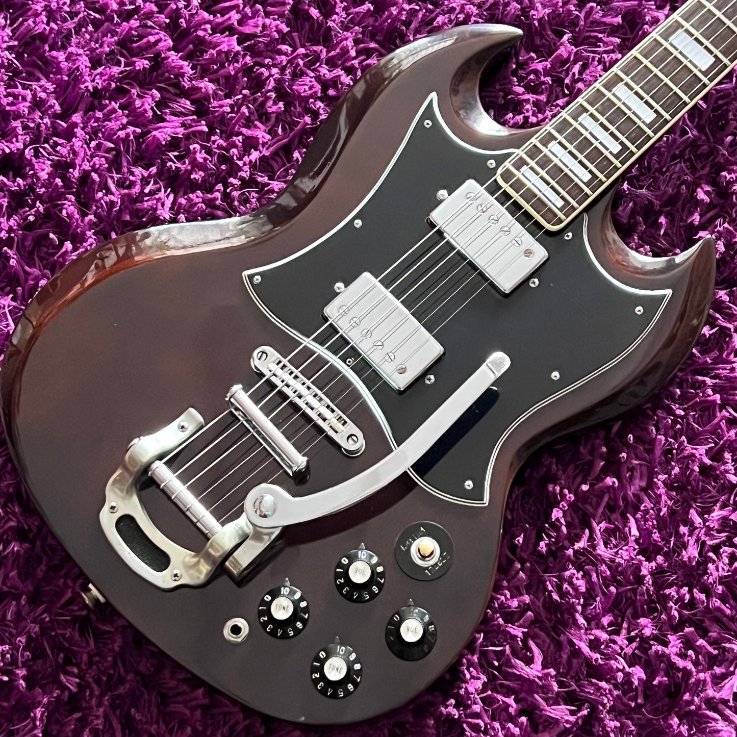 Early 1970s Ibanez 2354 SG Style Guitar Walnut (w/ OHSC)