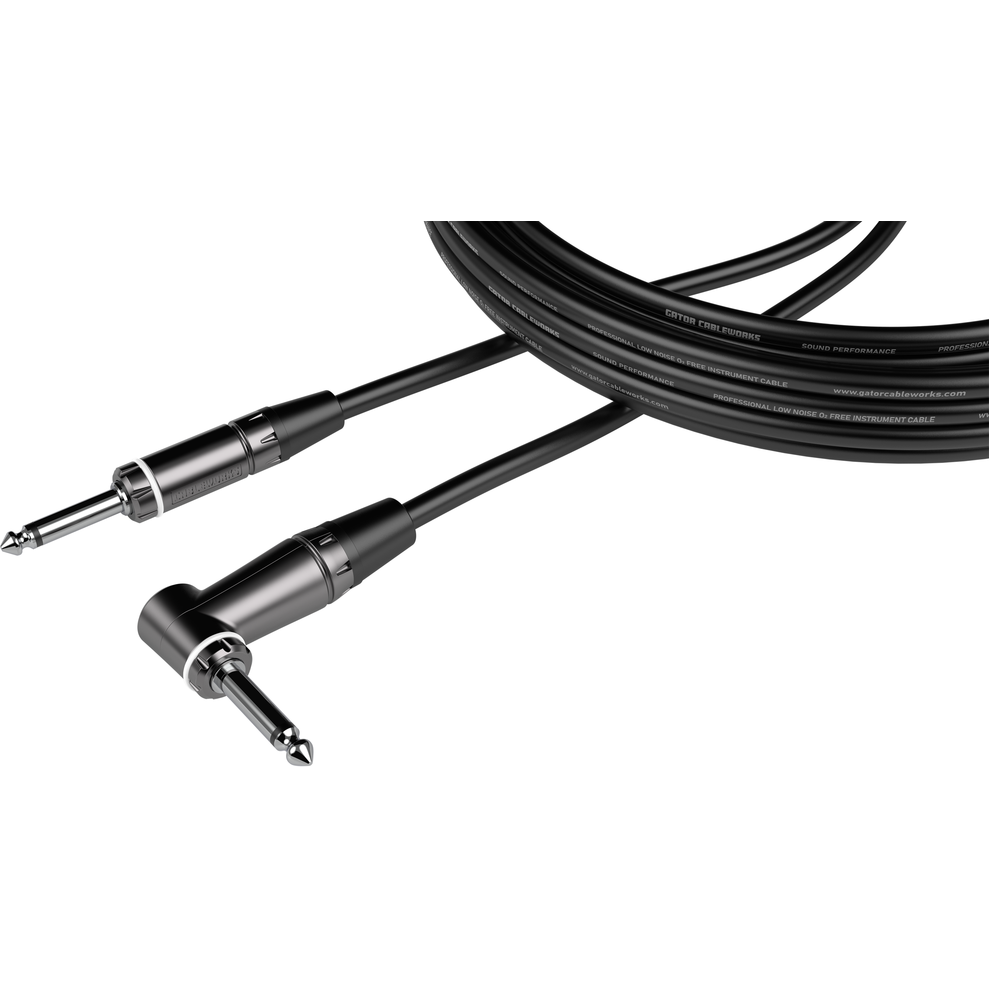 Gator Composer Series 20 Foot Straight to Right Angle Instrument Cable